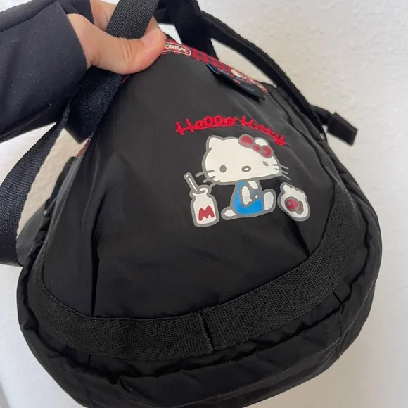 LeSportsac Black and Red Hello Kitty Hand Bag (Including Crossbody Straps) NWOT - Picture 8 of 8